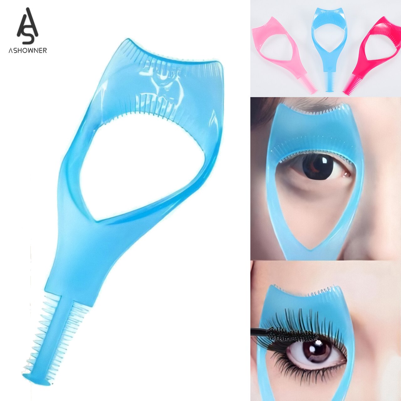 1Pcs 3 In 1 Shield Gids Guard Lash Curler Wimper Curling Kam Makeup Tools Wimpers Cosmetica Curve Applicator Kammen accessoires