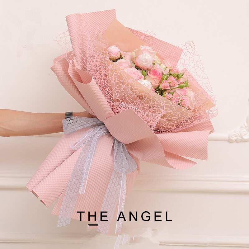 10pcs Embossed Craft paper flower paper flowers bouquet material flower wrapping paper