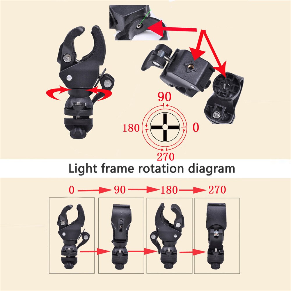 Fahrrad taschenlampe Halfter Fahrrad LED Taschenlampe Halterung Blitz Taschenlampe Halfter Vor Licht Clip Klemme Laterne