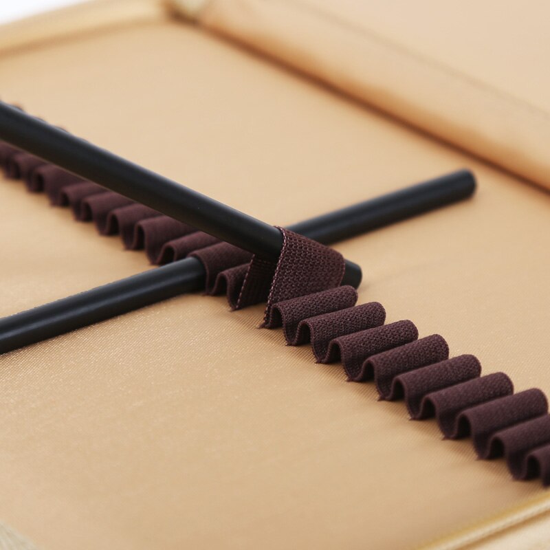 Bgln canvas pennor skiss målning påse väska 72 hål skolpennfodral vikt borstfodral med blixtlåsficka konsttillbehör