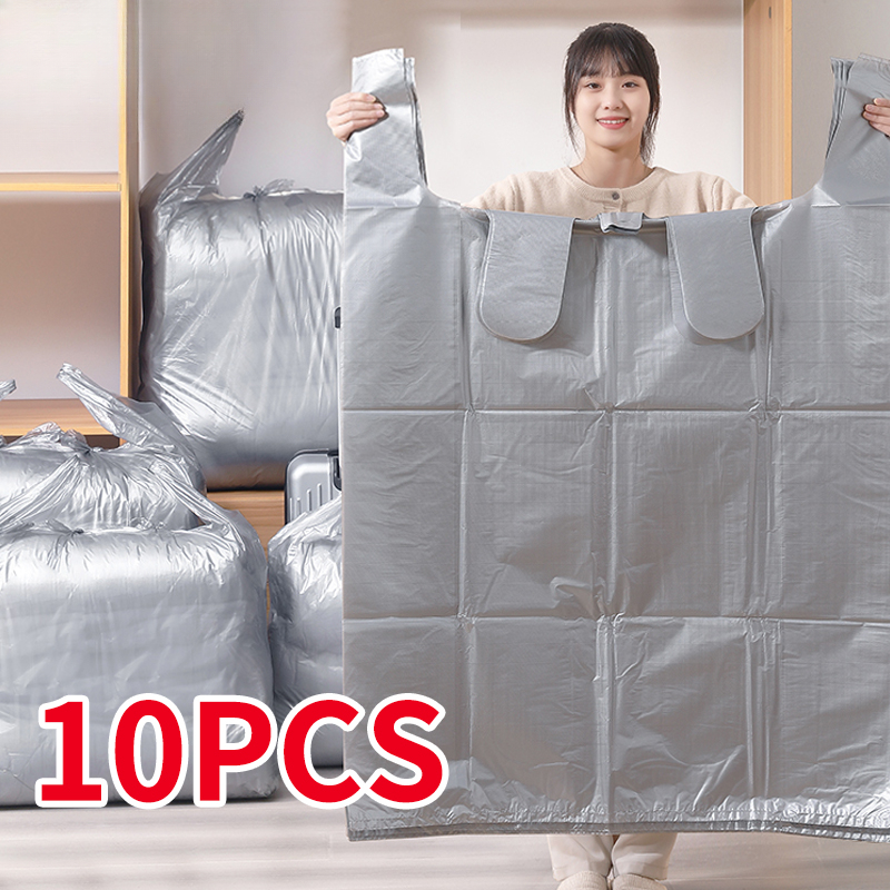 1 ​ Bolsas de plástico de gran capacidad, bolsa de embalaje en movimiento gruesa, bolsas de almacenamiento de ropa para juguetes, edredón, manta, organizador de ropa de cama, 0 Uds.