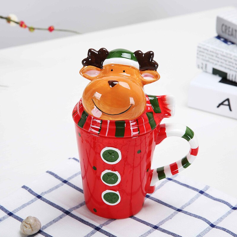 WEIHNACHTEN becher keramik tasse 3D für Festival mit griff