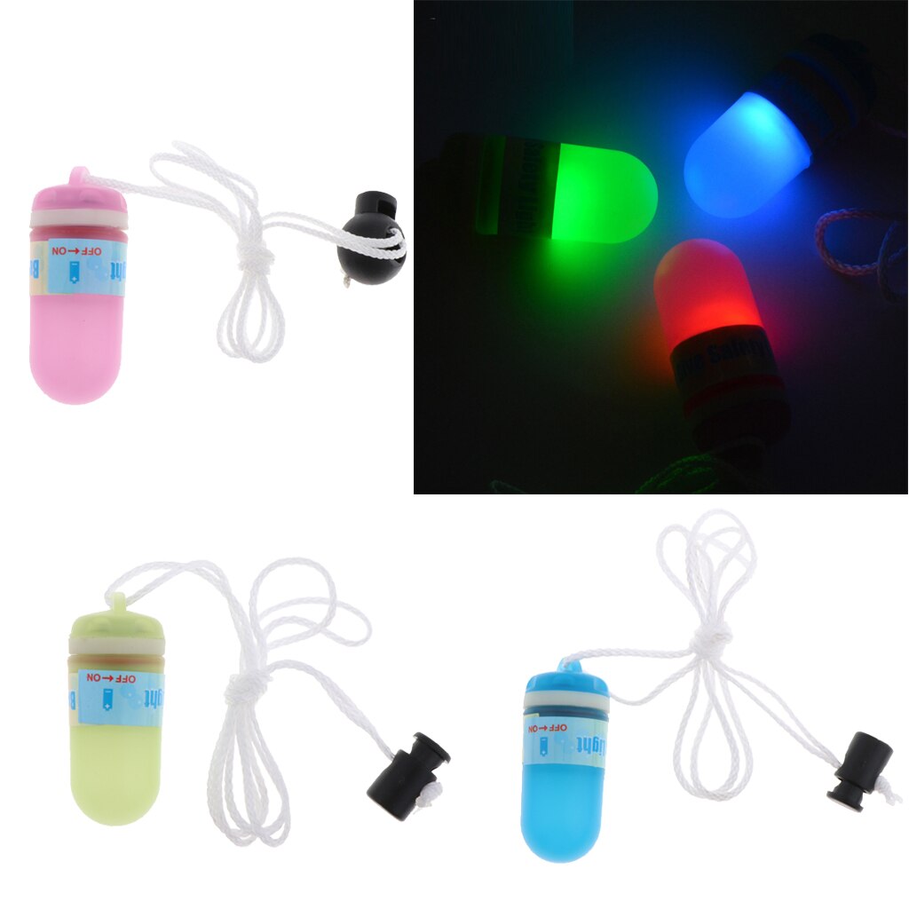 Diving Signal Lamp Underwater LED Light Flashlight Safety Gear with Lanyard