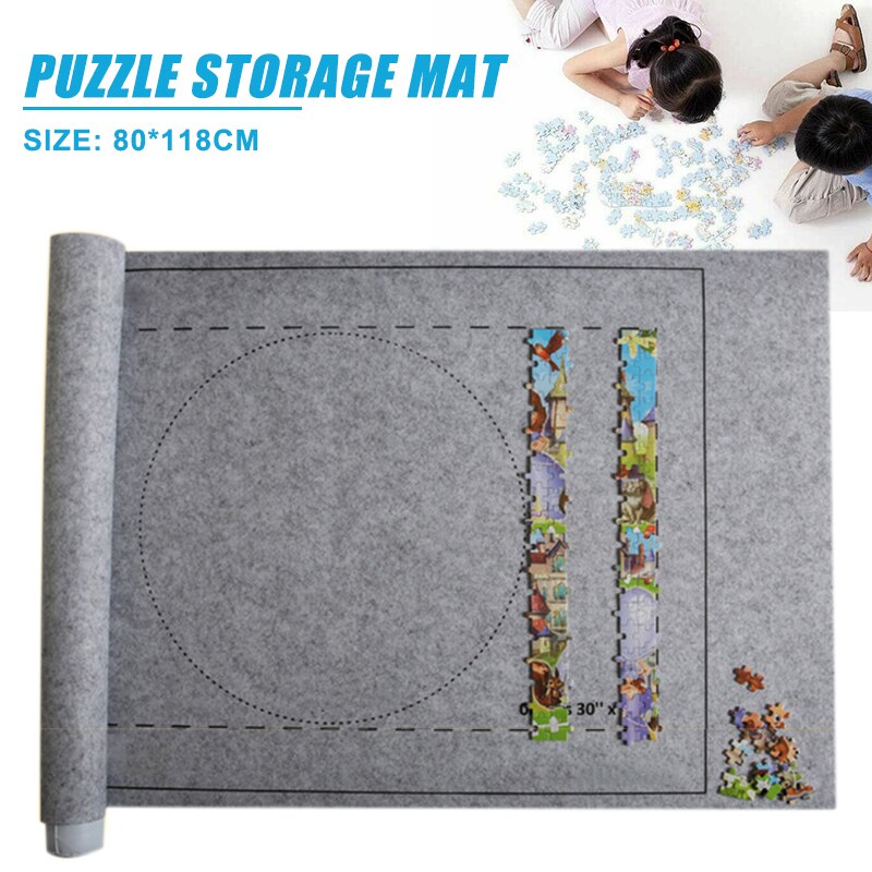 Jigsaw Puzzle Storage Mat Felt Puzzles Jigsaw Roll Felt Mat Blanket Roll Up For Up To 2000 Pieces Portable Travel Storage Bag