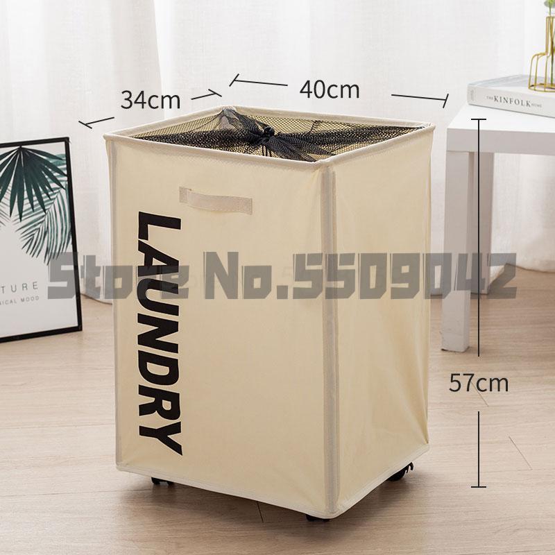 Ménage tissu vêtements vêtements boîte panier de rangement panier vêtements pliable roue panier à linge vêtements: a5