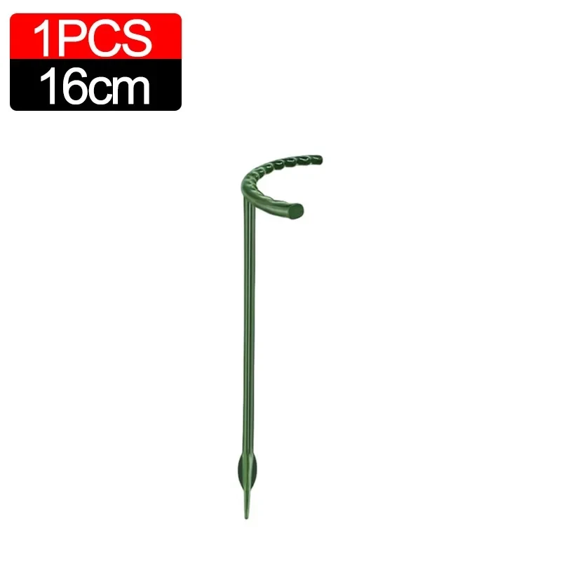 Soporte de plástico para plantas, marco de pila, arreglo de invernadero, varilla fija semicircular, soporte de escalada para plantas y flores de interior, 1/40 Uds.: Beige