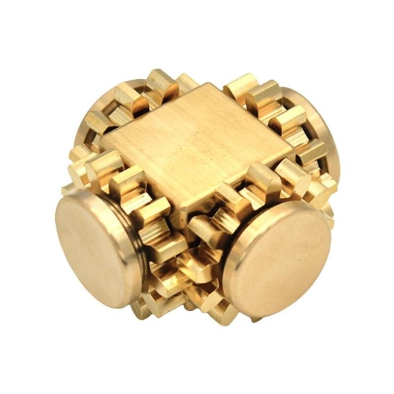 Fingertip Gyro Gear Linkage Cube Pure Copper Finger Mechanical Gyro Adult Decompression Toy Fingertip Gyro