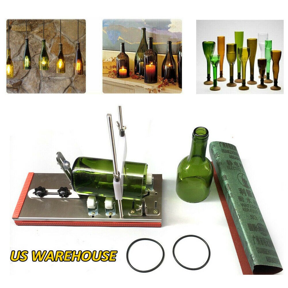 Craft Durable Cup Lamp Cutting Tool Five Wheel Beer Glass Bottle Cutter DIY Recycle Adjustable Smooth Multifunctional Wine