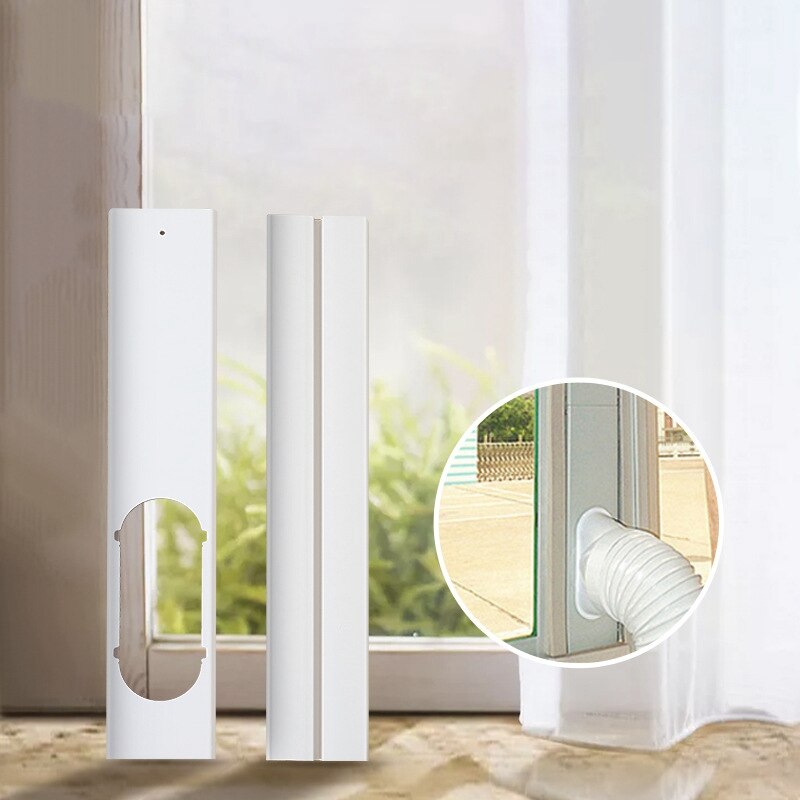 2PCS Air Conditioner Window Sealing Plate,Portable Air Conditioner Window Vent Kit, Adjustable Length Portable Ac Vent