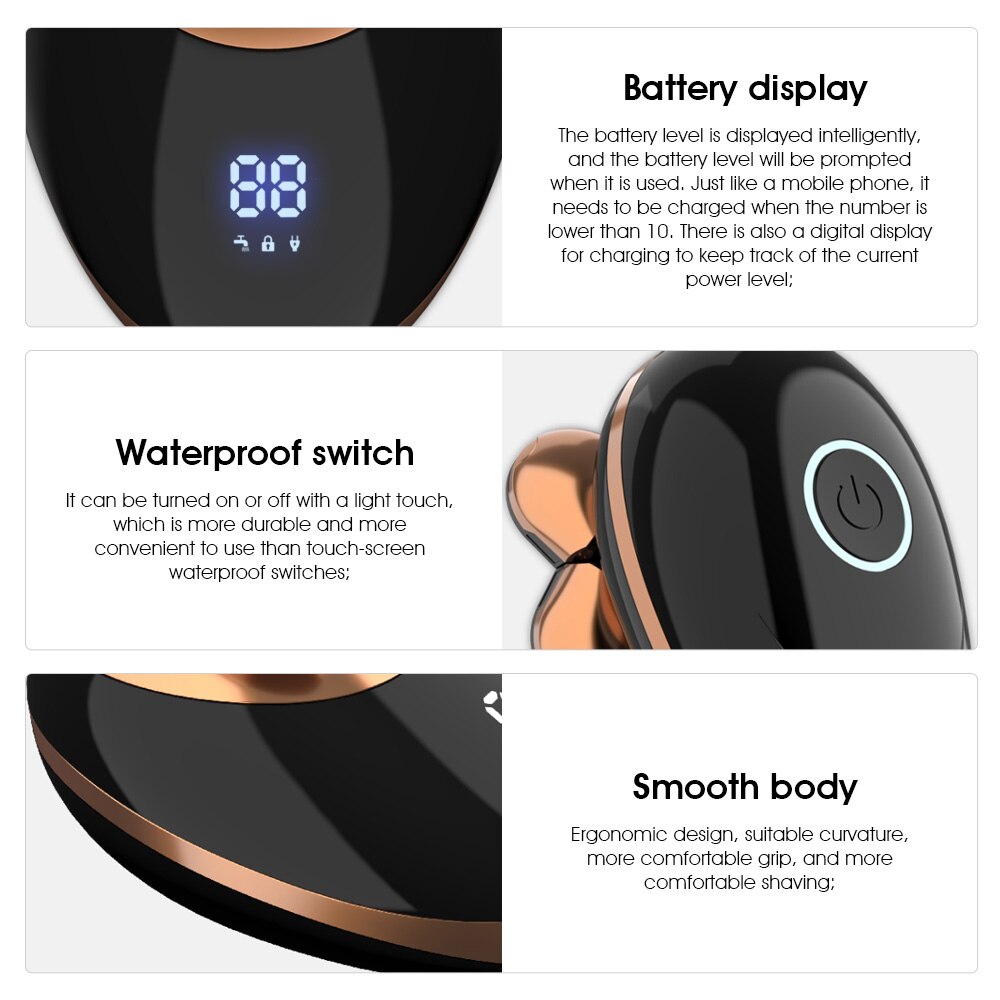 USB Rechargeable Mower Men Washable Five Floating Heads Shavers LCD Hair Clipper Razor Nose Hair Trimmer Shaving Beard Machine