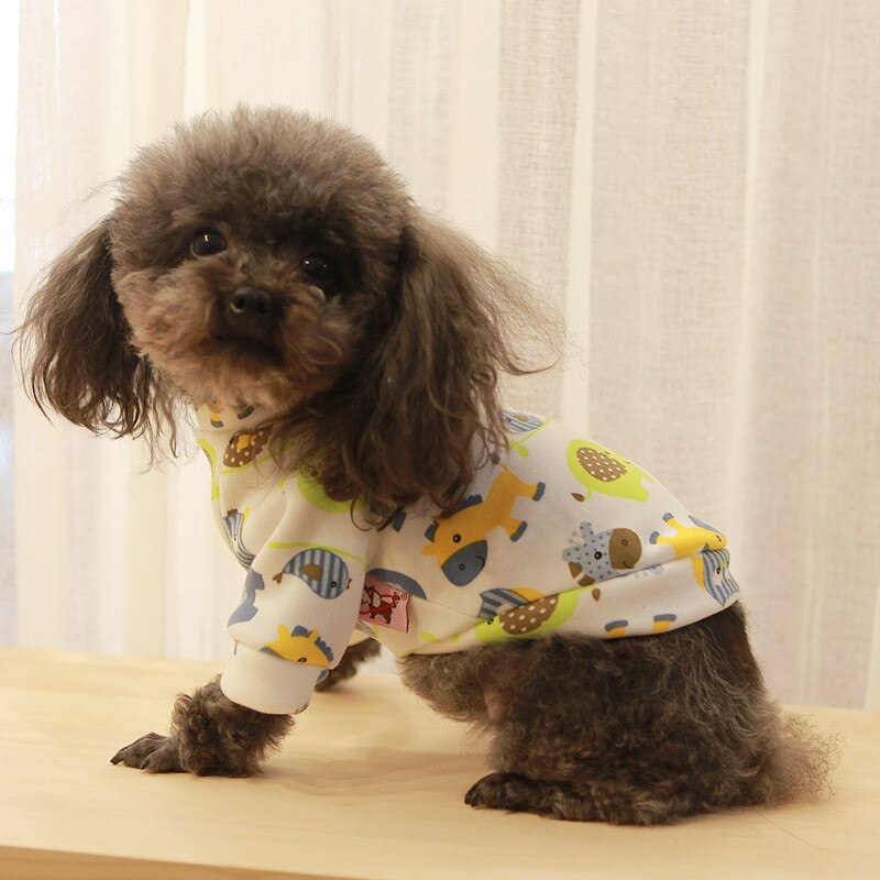 Hundetøj 8 stil dyremønster vinter sweatshirt hund hættetrøje kæledyr tøj til små hunde fransk bulldog sweatshirts tøj l