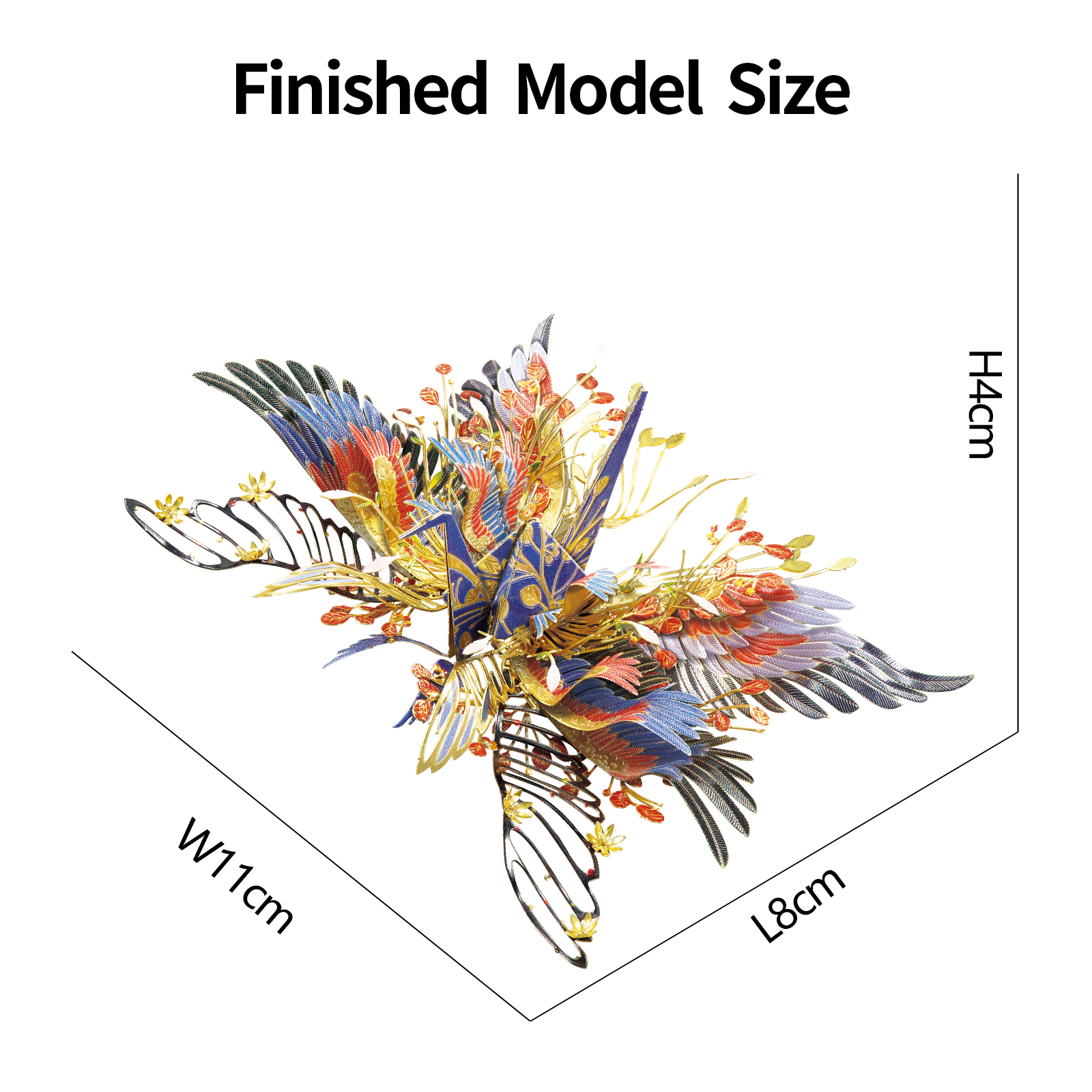 Model ONE THOUSAND ORIGAMI CRANES Toys DIY Animal Folk Crafts 3D Metal Puzzle Game For Girls