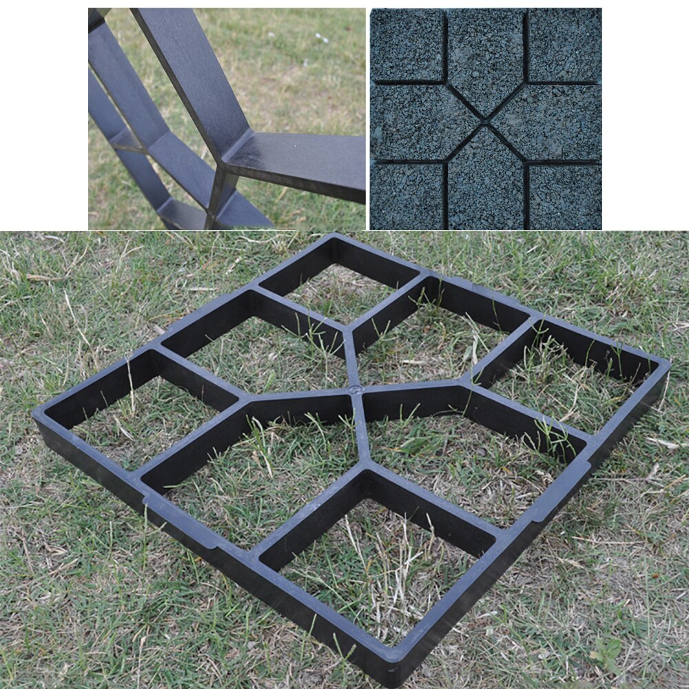 Diy sti maker sekskant hul form haven sti beton plast mursten skimmel belægning fortov gangbro forme til gårdhave haven