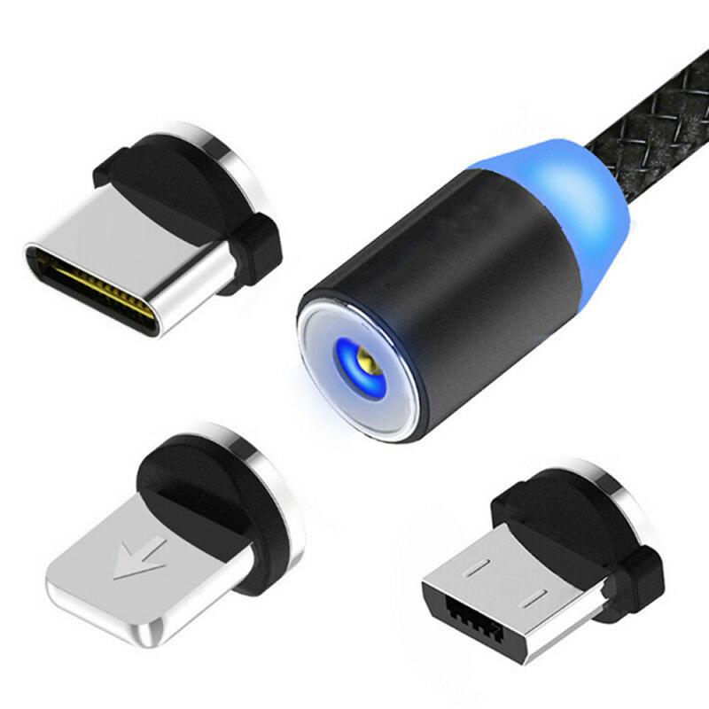 Usb-port magnetisk adapter laddare för iphone ios android typ c usb-kabel mobiltelefon laddningsadapter & adapter
