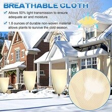 Mascarilla de protección anticongelante para plantas, manta cálida de invierno, para invernadero, para exteriores, 2 unidades