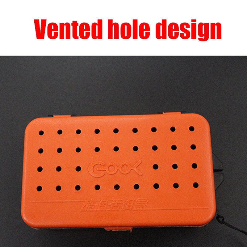 Breathable Plastic Fishing Live Bait Storage Box Earthworm Bloodworms Bait Container Box Fishing Accessories