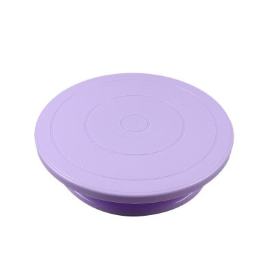 10 Inch Plastic Taart Draaitafel Set Diy Gebak Accessoires Cake Stand Cake Turntable Roterende Cake Decorating Bakken Tool: Purple