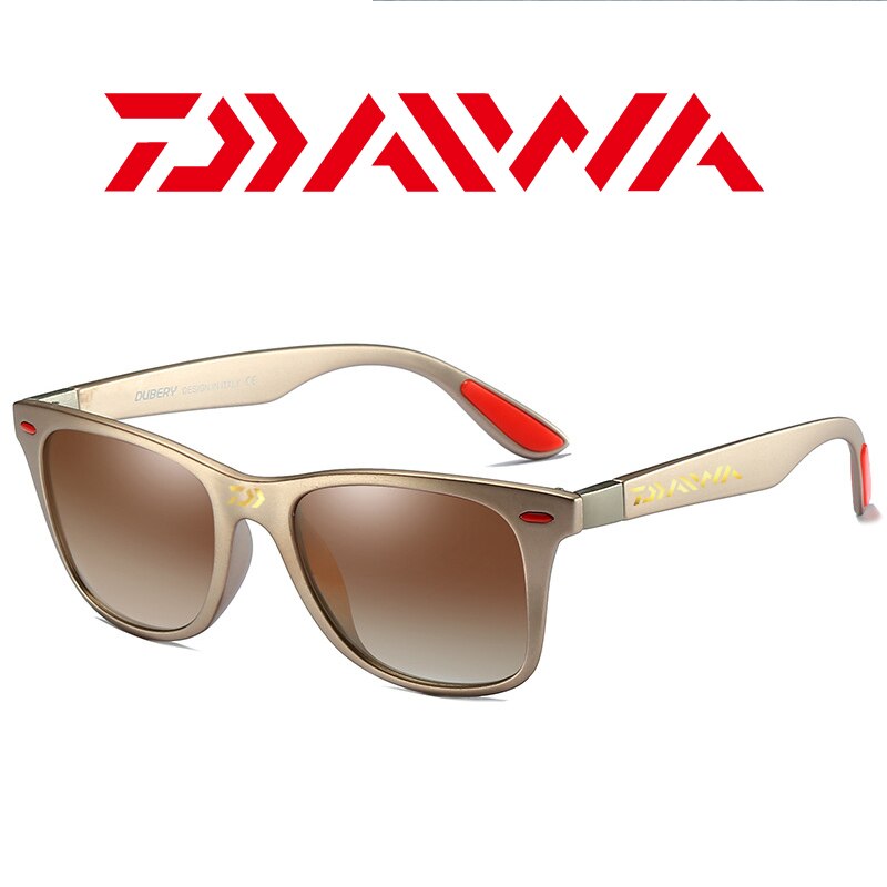 Daiwa Mannen Vissen Gepolariseerde Zonnebril Retro Rijden Rijden Zonnebril Sport Uv Bescherming Zonnebril: Photo Color5