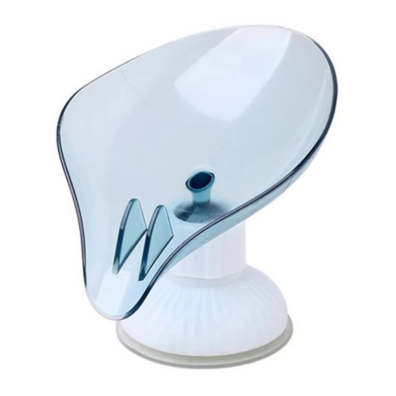 Suction Cup Soap Dish Holder Self-Draining Soap Saver Box Not Punched for Shower Bathroom Kitchen: Blue