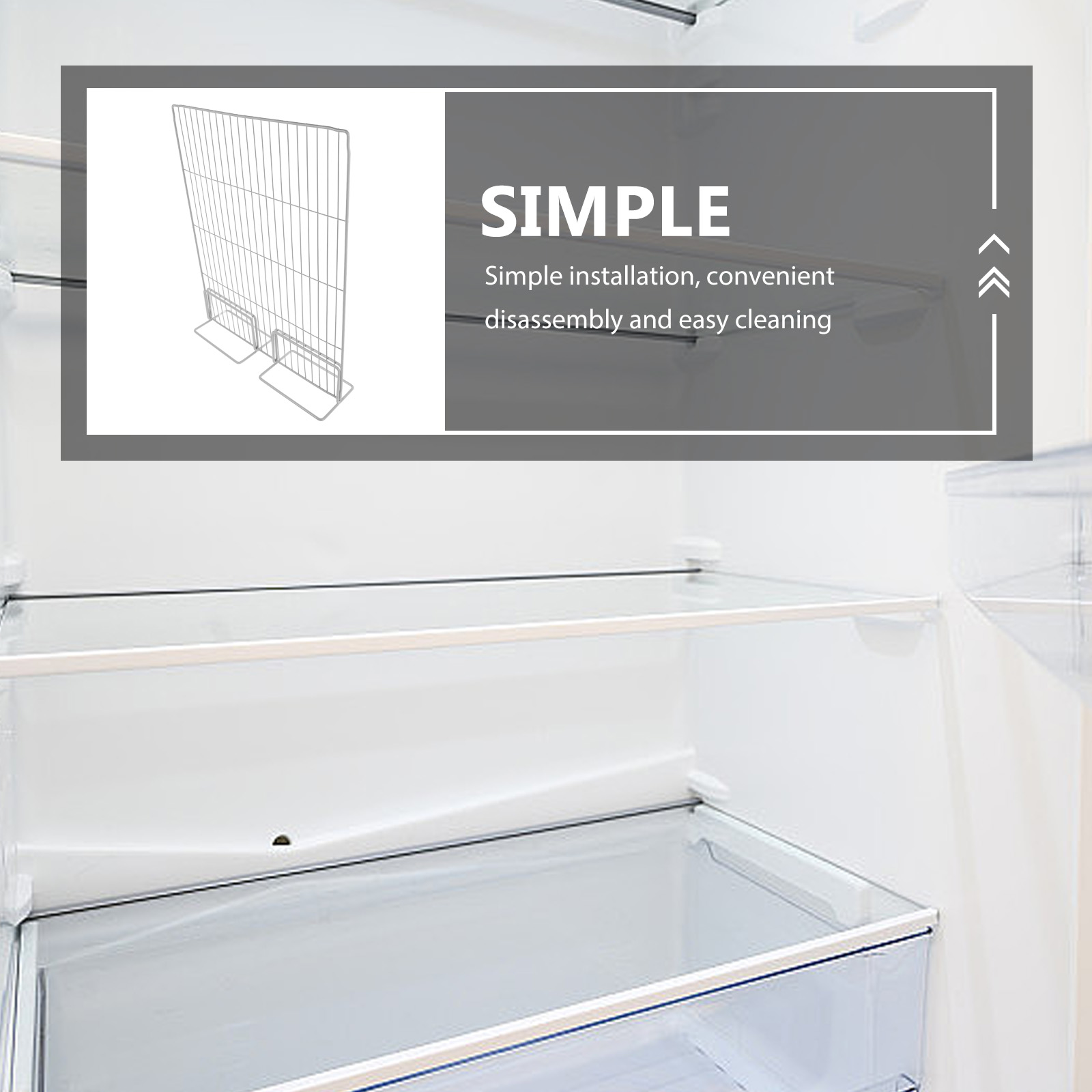 Partición de congelador, divisor de alambre de hierro, separación efectiva del espacio, malla ventilada, fácil instalación, limpieza, suministro de refrigerador, cofre