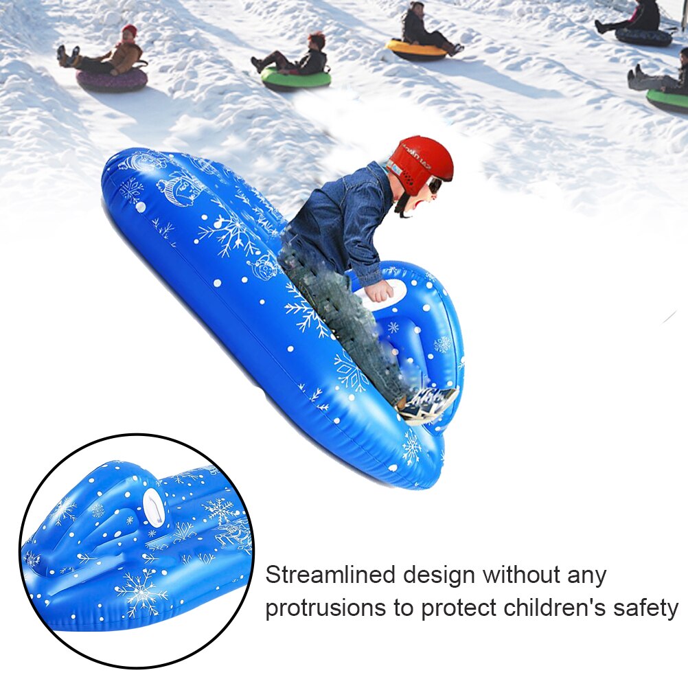 Vinter oppustelig sne rør pvc snefnug børn sne slæde tunge cirkel til skiløb skøjteløb sne spil