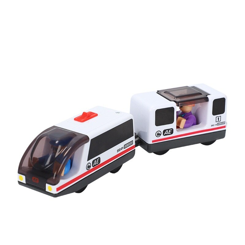 Elektrische Rc Trein Set Afstandsbediening Speelgoed Aangesloten Met Houten Spoorweg Auto Tracks Birhtday Kerstcadeau Voor Kinderen: No remote10