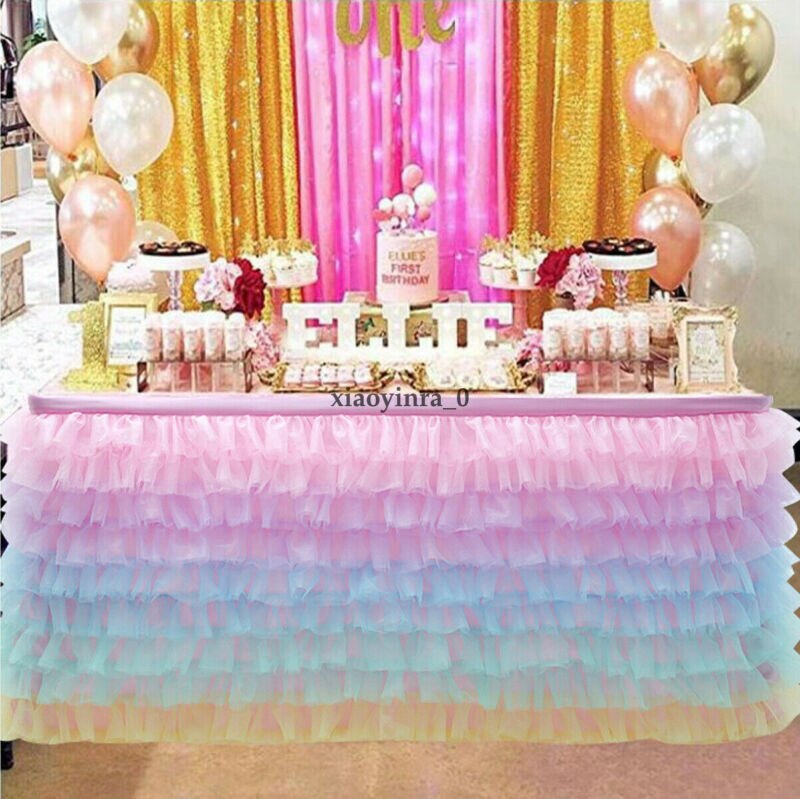 Spódnica z tiulu na wesele, tiul, zastawa stołowa, urodziny, niemowlę prysznic, dekoracje świąteczne