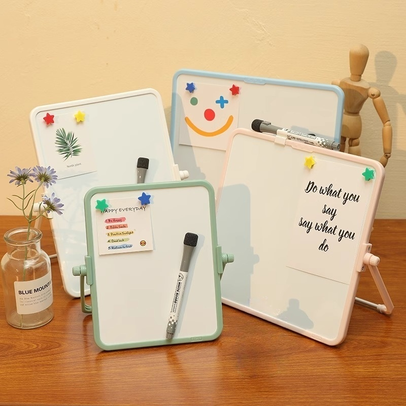 Funi Dubbelzijdig klein whiteboard Magnetisch uitwisbaar beugeltype Whiteboard Bureau Schrijfbord Hangend Educatief Graffiti Klein tekentafel Thuisbord Prikbord Tafel Notitiebord Uitwisbaar