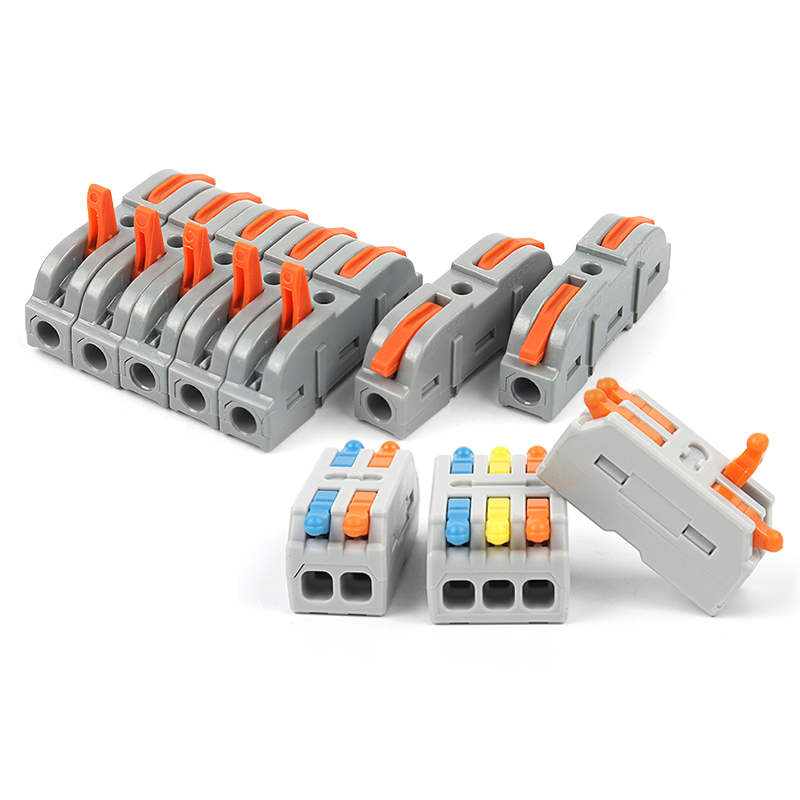 Quick Wiring Cable Connectors 2/3Pin Universal Compact Electrical Conductors SPL Splicing Splitter Push-in Home Terminal Block