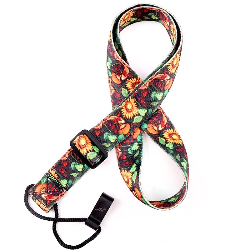Correa de ukelele de estilo étnico ajustable, cinturón de guitarra resistente, cinta impresa, Clip-on, instrumento Musical, accesorio de guitarra: type14
