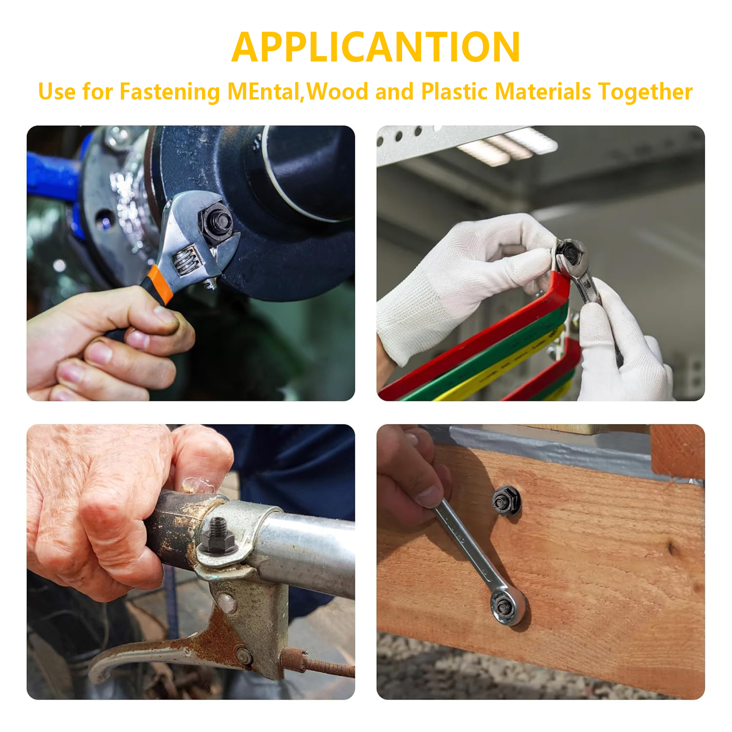 Kit de tuercas y pernos hexagonales con brida de 272 piezas, perno M6, pernos M8 x 1,25, M10-1,5, surtido de pernos métricos, acero de aleación clase 10,9 platillo de zinc negro