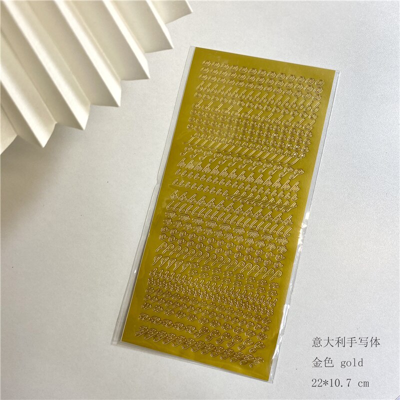 Koreaanse Ins Bronzing Brief Aantal Deco Stickers Diy Idol Kaart Album Scrapbooking Dagboek Gelukkig Plan Esthetische Sticker Briefpapier: 11