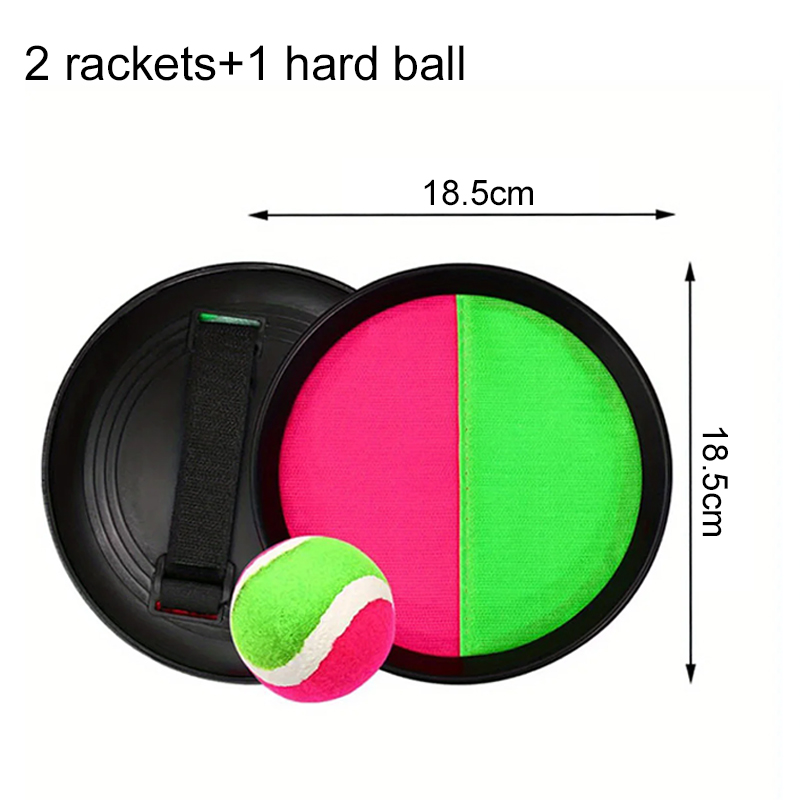 Sticky Ball Toy 2rackets 1ball Children Outdoor Exercise Props Sports Parent-Child Interactive Toys Throw and Catch Balls TMZ: black