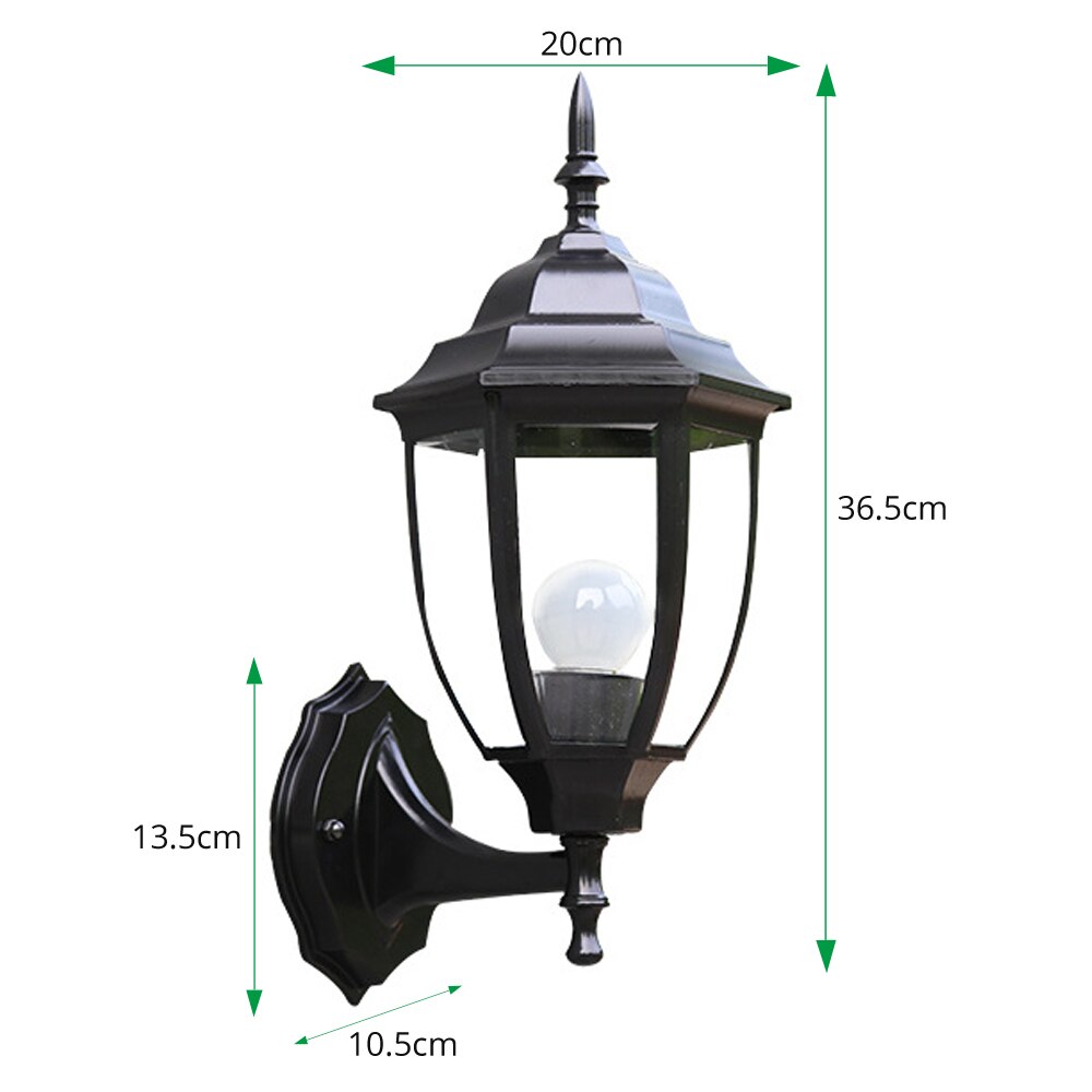 Outdoor Wall Sconce Black Bronze Wall Lamp E27 Bulb Up Down Lights Garden Coach Yard Outside Exterior Garage Sconces Porch Light