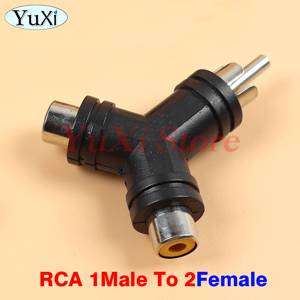 RCA Male naar RCA Female Audio Video Kabel Lijn twin RCA Male Verlengkabel Snoer Draad Lijn voor Versterker Luidspreker DVD TV Etc: Bruin / 2m