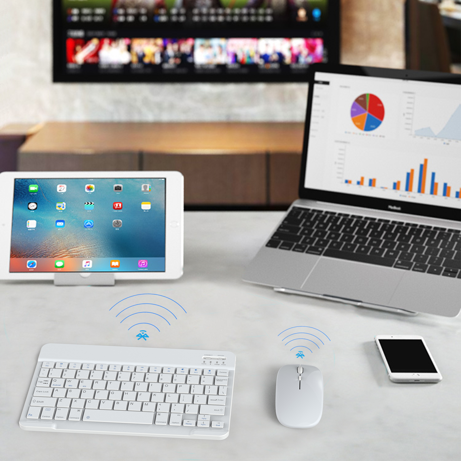 Mini Wireless Keyboard Bluetooth Keyboard For ipad Phone Tablet Rechargeable keyboard For Android ios Huawei Samsung Xiaomi