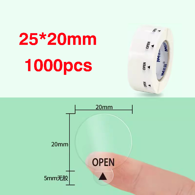 1000 stücke transparente selbst klebende Versiegelung aufkleber Geschäfts verpackungs etiketten verpackungs siegel öffnen Pfeile, sterben leicht abzureißen sind: Orange