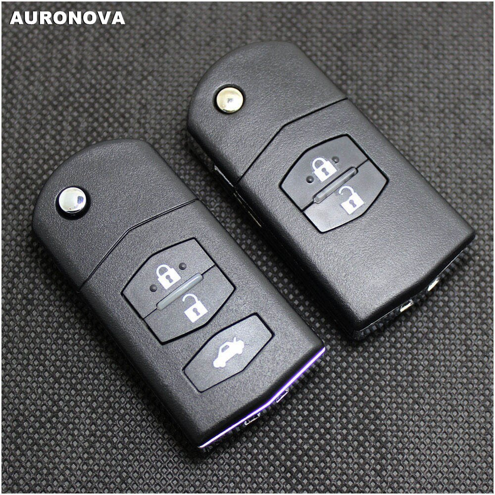 AURONOVA Replace Key Shell for Mazda Demio 2 3 5 6 M2 M3 M5 M6 CX7 CX9 RX8 MX5 MPV Replace Car Key Fob Case Shell Cover