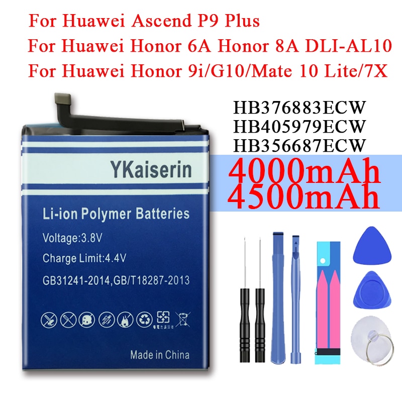 HB356687ECW Batteria Per Huawei Honor 6A /8A/9i /7X / Y5 2017 / P9 Lite Mini Per huawei G10 Compagno 10 Lite/Nova 2 Più P9 Più