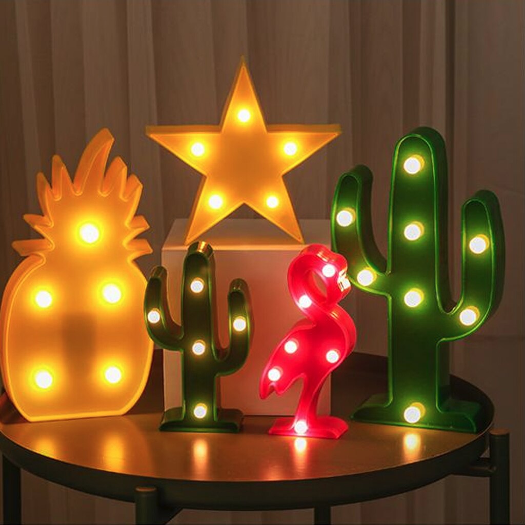 Ananas néon lumière décor lumière Led nuit lumière bureau Table décor à piles lampe créative décoration de la maison fête lampe
