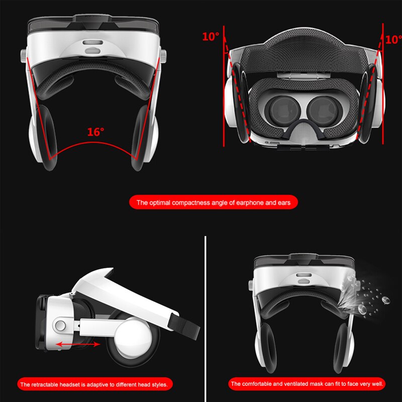 Fiit VR 3F 112 FOV Virtual Reality Glasses Remote 3D Android Cardboard VR 3D Headset Stereo Helmet Box for Smartphones 4.7-6.4