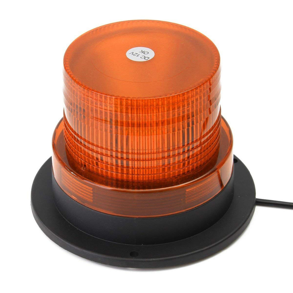 4 "tommer dome 12 led magnet mount konstruktion køretøj bil advarsel strobe lys beacon rav rød blå politi blinkende lys