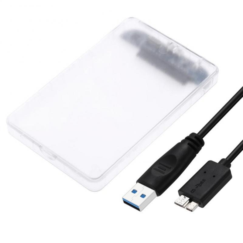 5Gbps 2.5'' Transparent SSD HDD Case USB 3.0 To SATA 3.0 Adapter Drive External Hard Disk Support 2TB UASP Protocol