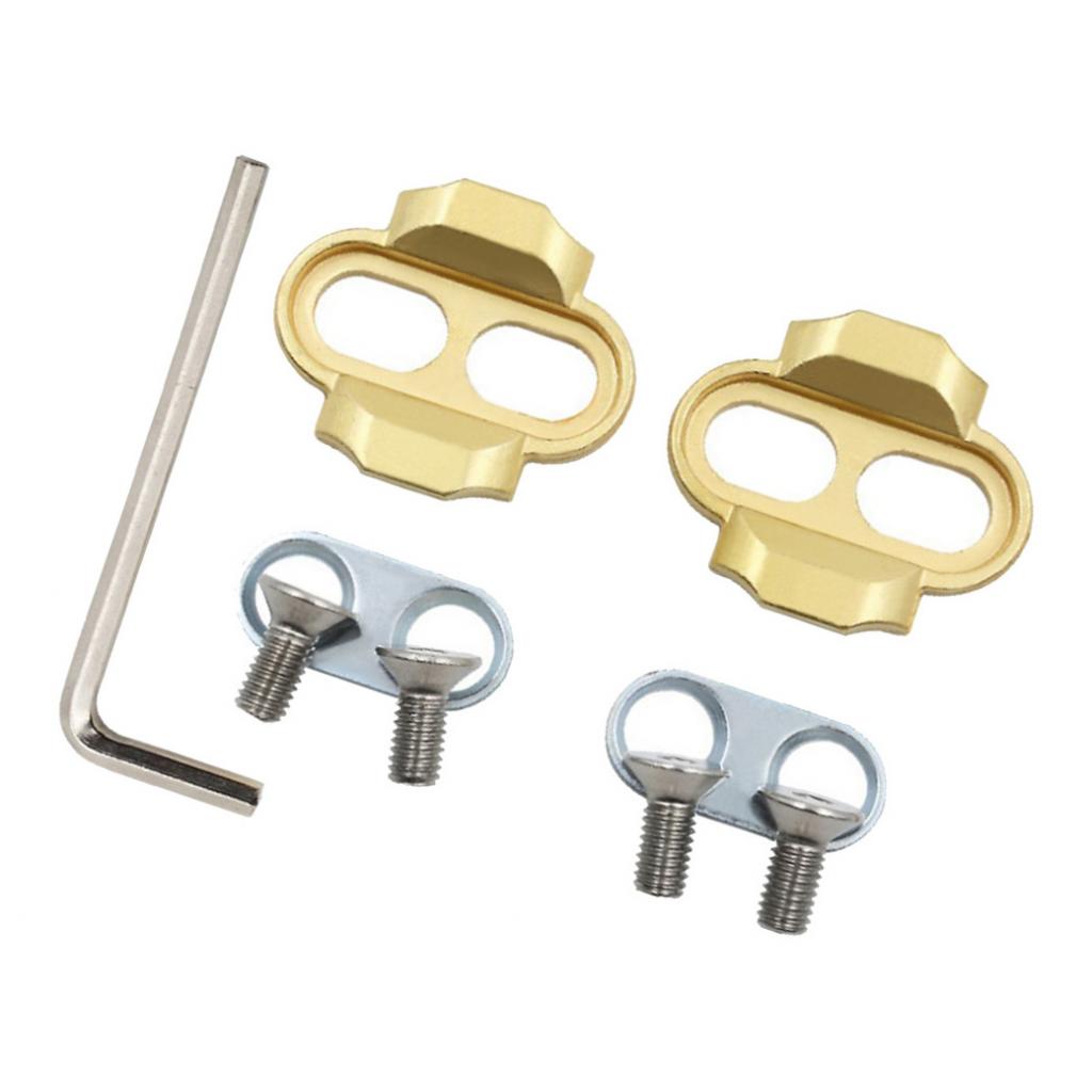 Brass MTB Bike SPD Cleats 2 Bolt Shoes Cleat for Eggbeater Clipless Pedals