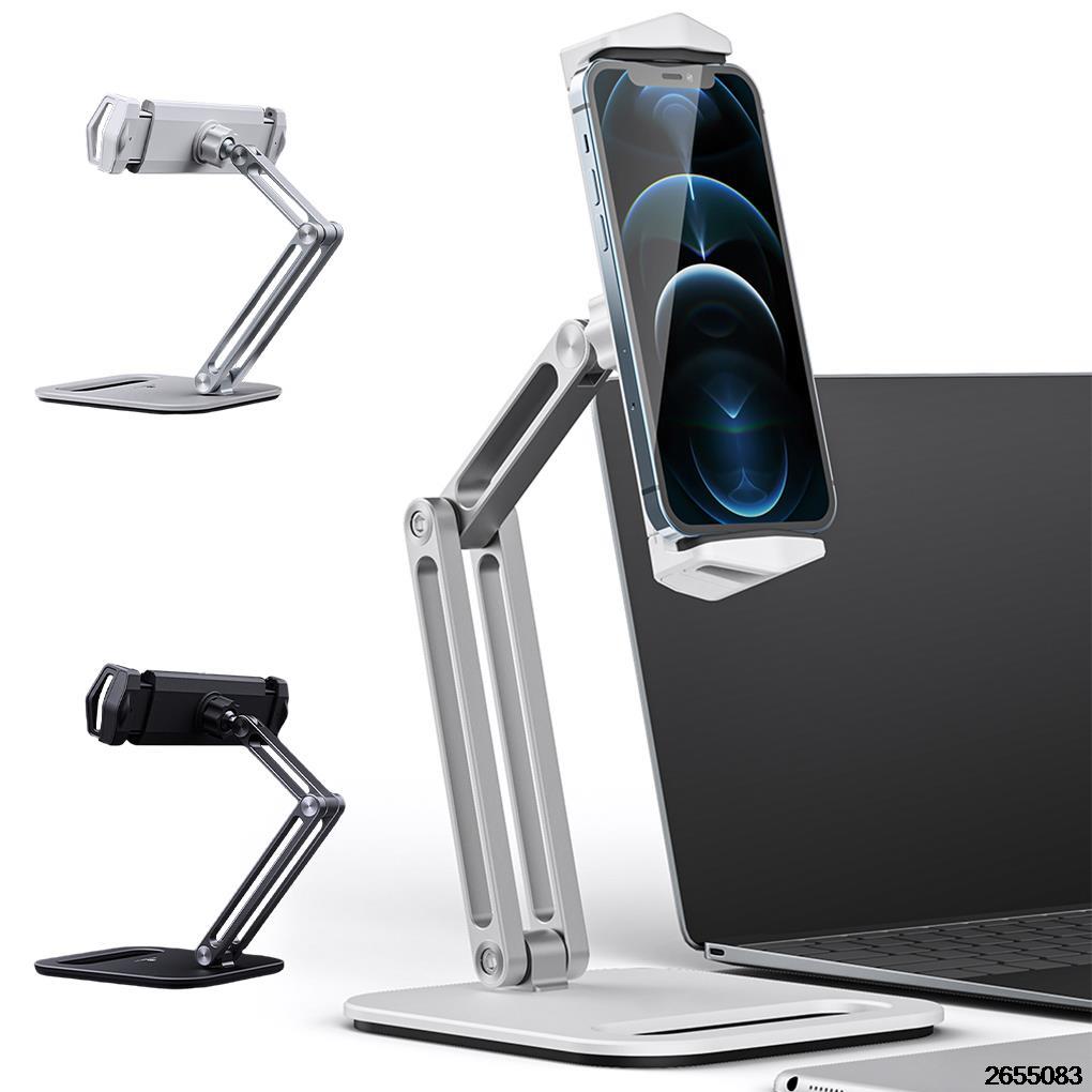 Metal desk phone holder stand for iphone, ipad, xiaomi, macbook, samsung, xiaomi, huawei, laptop, notebook support