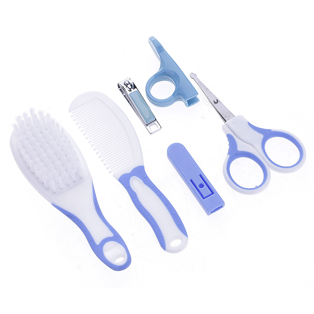 Enfermeira 6 Pcs Diária Ferramenta de Cuidados de Saúde Do Bebê Kit de Unhas Tesoura Grooming Set Azul, Rosa