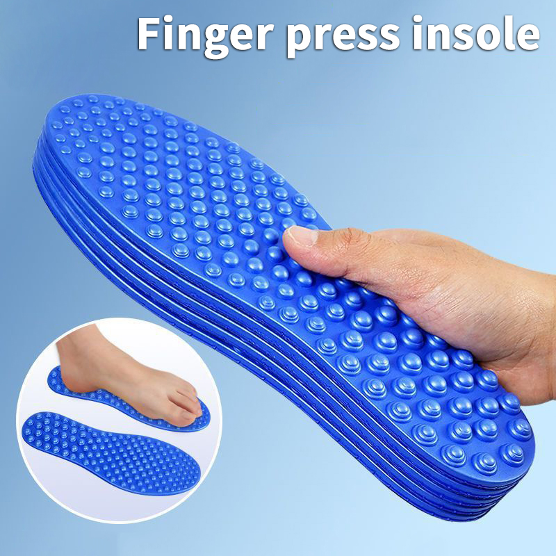 Men & Women Soft Shoe Pads, Finger Pressure Massage Sports Insoles, Relieves Foot Fatigue, for Casual Footwear, 1 Pair.