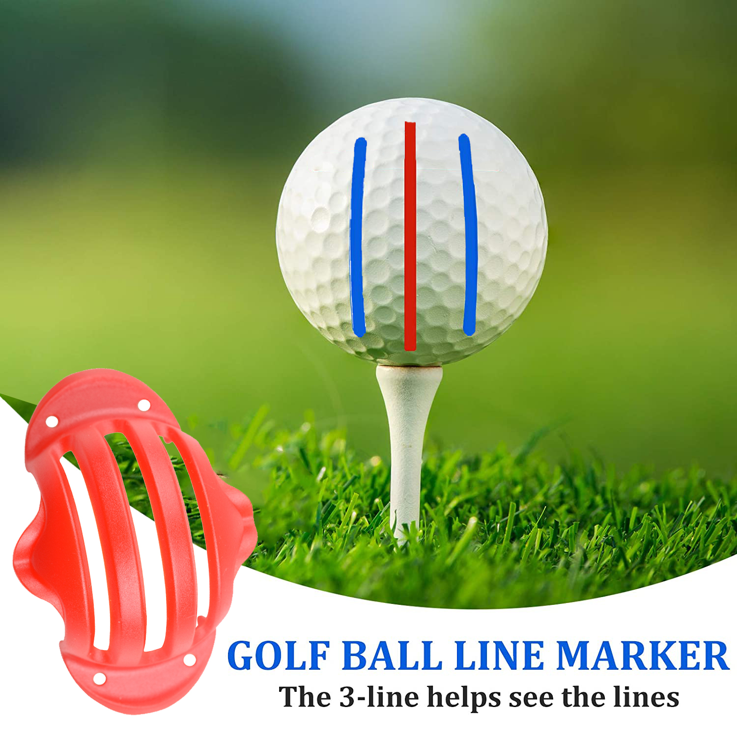 Golfball-Linienmarkierung mit 2 Stiften-einstellen, Golfbälle, Vorlage, Ausrichtung, Putten Trainer, Golfzubehör