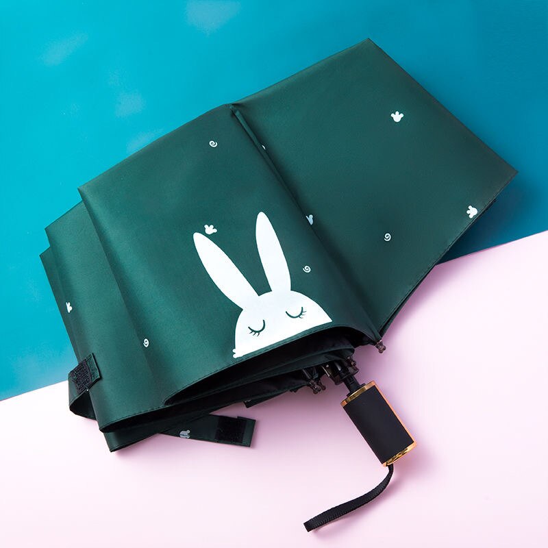 Fully Automatic Rain Umbrella Rain Or Shine Dual Purpose Men and Women Folding Sun-resistant UV-Protection Parasol Advertisement