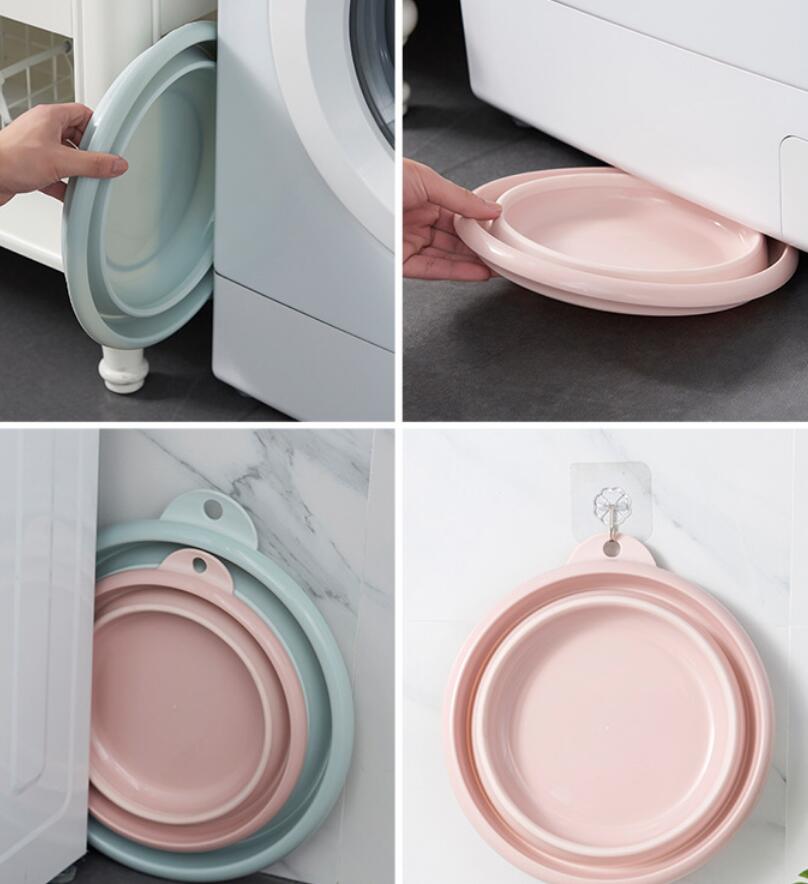 1PC Outdoor Travel Folding Wash Basin Folding Bucket Container Portable Basin Collapsible PP+TPE Washbasin Bathroom Accessori